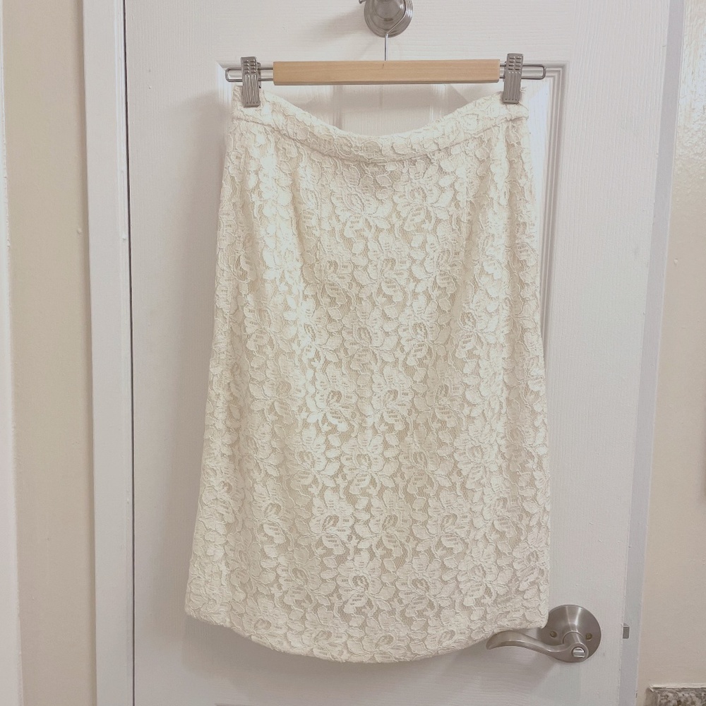 White Lace Vintage Skirt